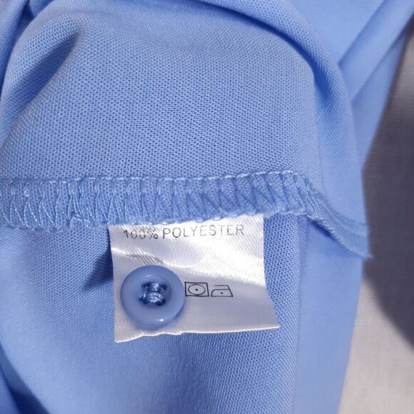 Women's Floral Embroidered Tunic Top Size Small Pleated CottageCore Blue - Picture 14 of 16